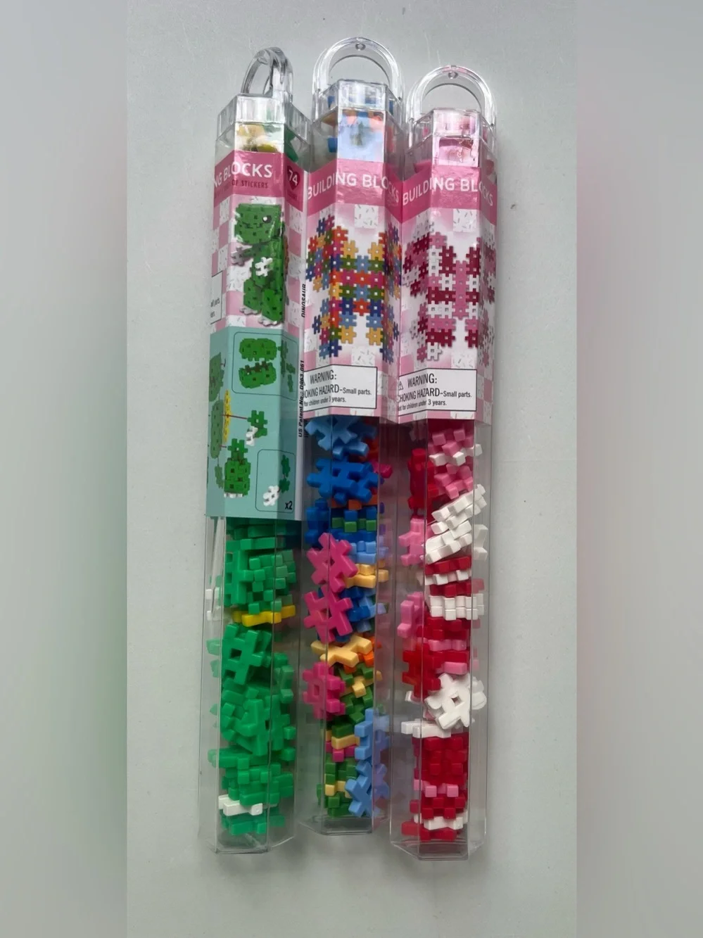 3-Sets Target Hashtag Building Blocks Multicolor Neon Colors